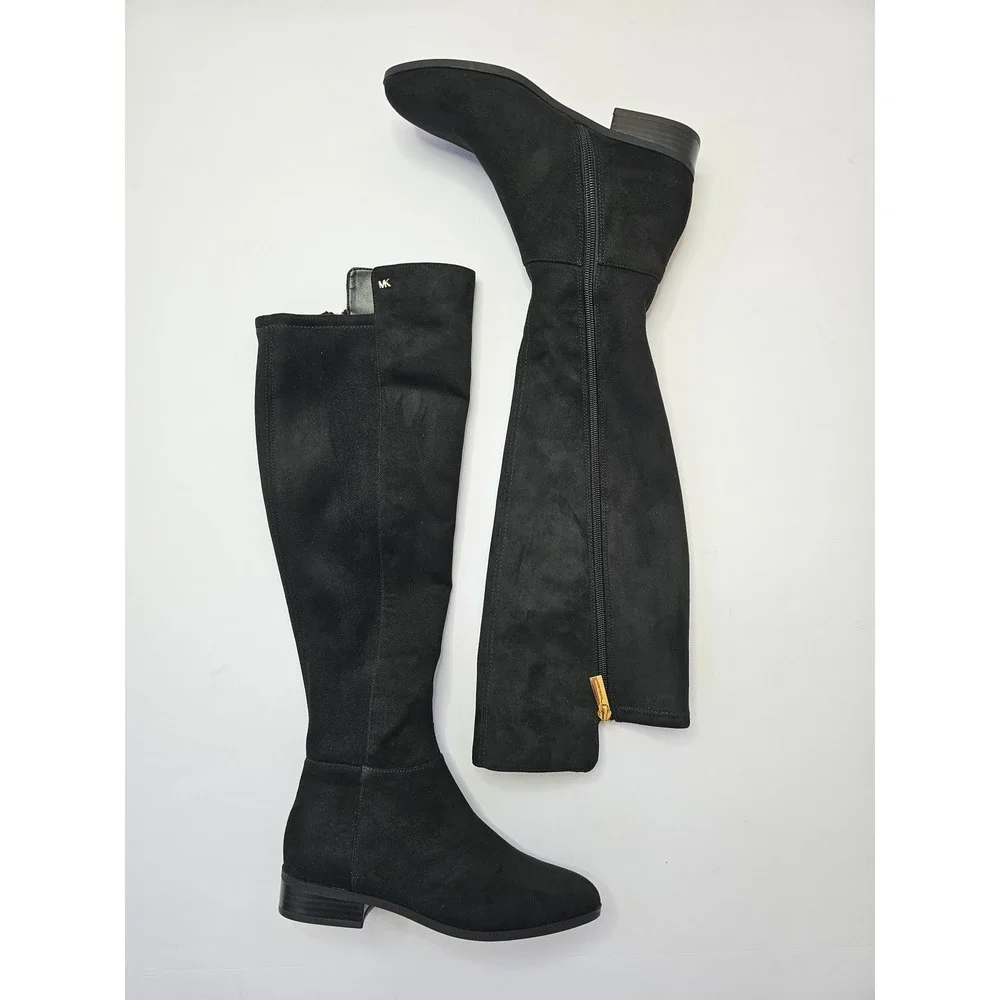 MICHAEL Michael Kors Women's Bromley Stretch Suede Boots Size 5M Black NWT